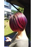 シースルースカーレットグラデーションユニコーンカラー