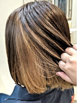 エイチエアー アルファ H'air alfa つつじヶ丘北口店 ★切りっぱなしボブ インナーカラー★