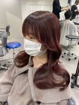 ユーフォリア 渋谷グランデ(Euphoria SHIBUYA GRANDE)&nbsp;ブリーチなしワインレッド♪