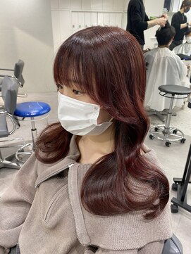 ユーフォリア 渋谷グランデ(Euphoria SHIBUYA GRANDE) ブリーチなしワインレッド♪