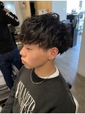束感ショートレイヤーソフトツーブロックビジネスマンビジカジ