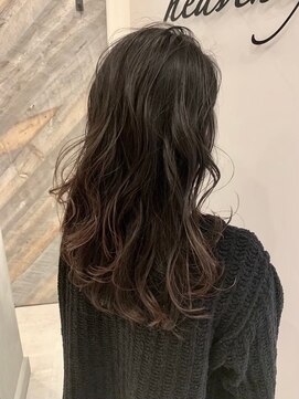 オースティン 流山おおたかの森(AUSTIN) 大人かわいい前髪セシルカットココアブラウンフリンジウェーブ