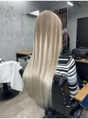 ミルクティーベージュホワイトグラデーション