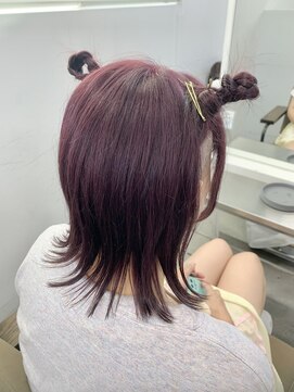 ヘアー アイス 御器所本店(HAIR ICI) 透明感カラー★ダブルカラーブリーチピンクブラウン