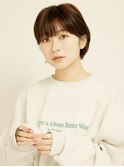 黒髪/グレーベージュ/レイヤーロング/前髪パーマ[新宿駅]