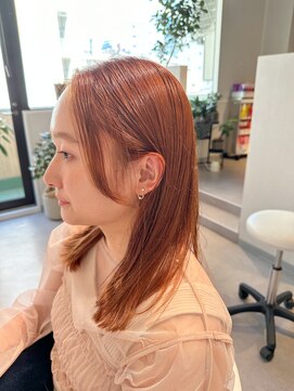 アム(amu) オレンジベージュ/オレンジブラウン/オレンジカラー/ミディアム