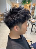 ツーブロックショート