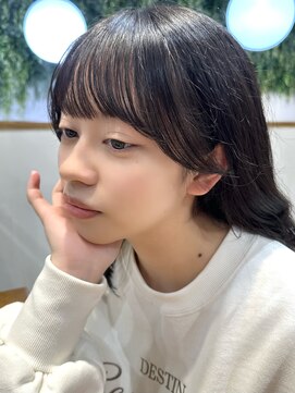 ビューブルー 亀戸錦糸町(VIEW BLUE) ◎ 美髪カールピンクブラウンエアリーセミディ似合わせ前髪