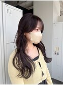 レイヤーカット×ラベンダーブラウン