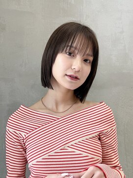 ロンドグロワール 大宮(Lond Gloire) ウェーブミディアムメルティカラー×ブリーチなしボブ韓国[大宮]