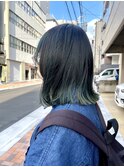 バレイヤージュ×マットブルー