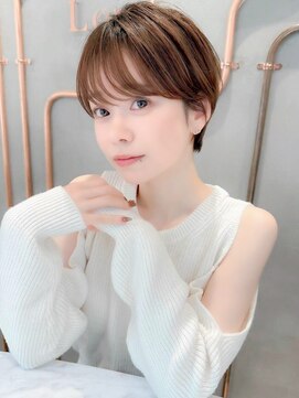 ロンド エメ 柏(Lond aimer) 柏ショートボブくびれヘアハイライトカラー韓国顔周りレイヤー柏