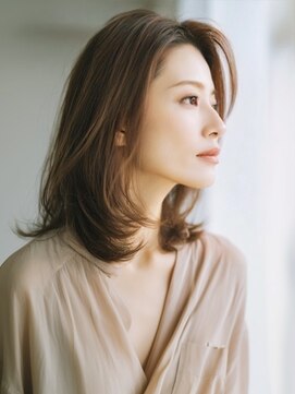 アルトリスト(Altruist Aging×HAIR&SPA) ★ダークアッシュ大人ガーリーボブ着物ミディアムレイヤーカット