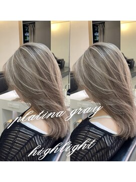 ブレンド 渋谷(BLend) ホワイトグレージュミニウルフデジタルパーマチェリーブラウン