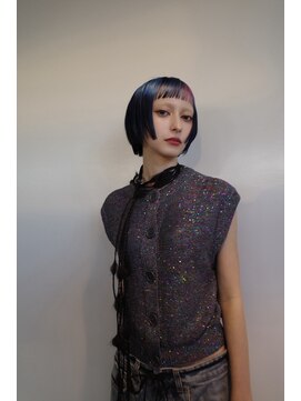 ペレ 原宿(PELE) 着物ヘア/ダークアッシュ/ミディアムレイヤーカット/原宿