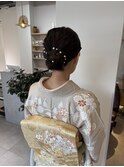 和装アップ/入学式ヘア/ヘアセット/アップスタイル/訪問着ヘア