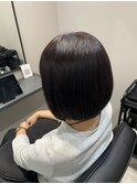 艶ブラウン×まとまり大人ボブ
