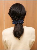 大人ハーフアップ