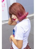 プライズ アイリス 池袋東口店(prize Iris)&nbsp;裾カラーピンク/タンバルモリ/切りっぱなし　池袋