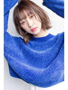 サングース(Sungoose) ミディアムヘアデザインカラー暗めカラーフェイスフレーミング