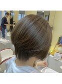 前下がり★大人ショートボブ/オリーブグレージュ 40代30代
