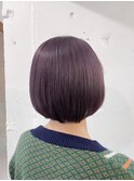 【ハイトーンカラー】ラベンダーベージュミニボブ☆