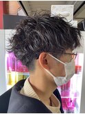波打ちスパイラルパーマ×マッシュ