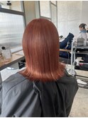 オレンジブラウンカラー【岡山】【倉敷】【髪質改善】