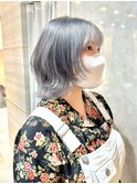 《ゆい》アッシュグレー/グレーべージュ/前髪/ウルフカット