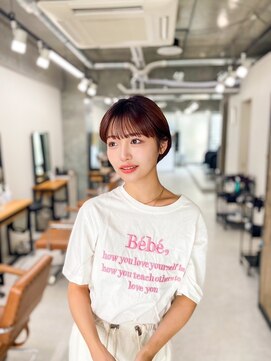 アンバー 池袋(amber) マッシュショート/シースルーバング/ピンクブラウン[池袋駅]