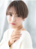 髪質改善ミルクティーアッシュ抜け感ショートp小山20代30代40代