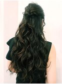 ロングハーフアップ