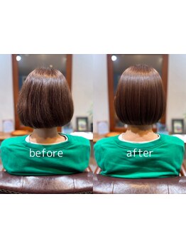 髪質改善で、気になるパヤパヤ毛が落ち着き、自然な仕上がりに◎あなたの理想のツヤさらストレートが叶う＊