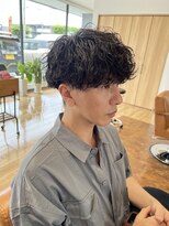 アンソメット 筑後店(UN SOMMET)&nbsp;波巻きスパイラルパーマ　メンズマッシュ　センターパート