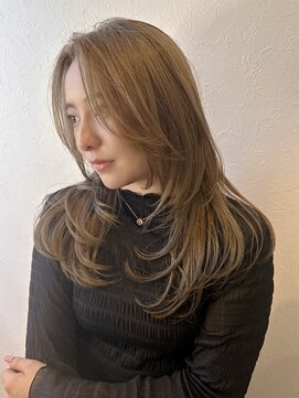 ヘアールーチェ(Hair Luce) ハイライトカラーミルクティーベージュケアブリーチダブルカラー