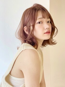 アモレット 天文館店(amoretto) 【amoretto_ yu-ka.】エアリーボブ/ピンクブラウン