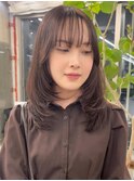 黒髪カタログ/クラゲヘアー/オリーブグレー/栄r1