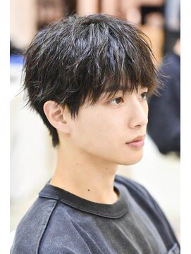 メンズエルサ 神戸三宮(MEN'S ELSA) マッシュ 緩めツイスト 刈り上げ短髪 黒髪