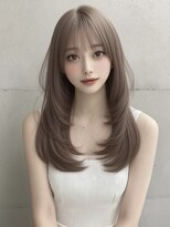 ユーフォリア 渋谷グランデ(Euphoria SHIBUYA GRANDE)&nbsp;レイヤーカット ロングレイヤー 顔周りカット ベージュカラー