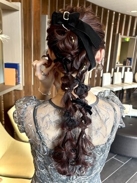 ツインミドル編みおろし