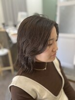 テーラヘアー 板橋店(TELA HAIR)&nbsp;流しバング×締めを表すグレージュ♪