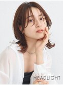 小顔くびれ似合わせ大人ミディアムウルフレイヤー韓国イメチェン