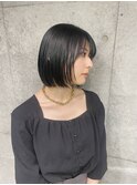 ボブ×オリーブカラー