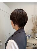 艶感ショート×ダークブラウン