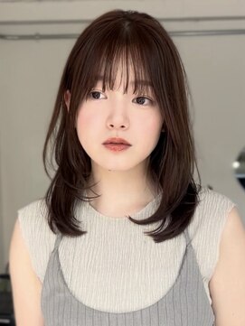 ハニーシブヤ(HONEY shibuya) レイヤーカット/イメチェン/ココアブラウン/脱白髪染め１