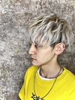 イエローコーン 金沢文庫店(YELLOW CORN)&nbsp;サマーホワイトマッシュ[ツーブロック／ツイストパーマ]