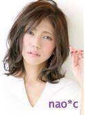【nao*c富雄店】マロンベージュカラー☆ほつれウェーブボブ