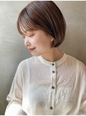 【リコ】大人ボブ シースルーバング イメチェン 似合わせカット