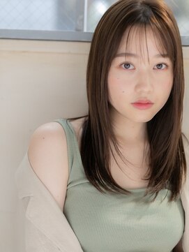 キャリコ(calico) 《calico》ナチュラルストレート*シースルーバング*ミントカラー