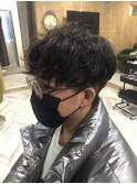 メンズ波内パーマ